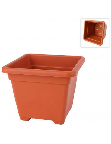 VECA Pot carré terracotta - 22 x 22 x 18 cm