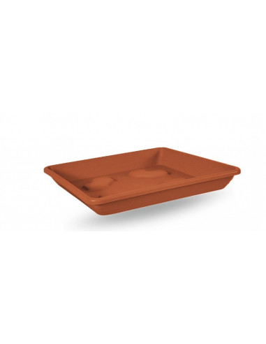 VECA Soucoupe carrée terracotta - 30 cm