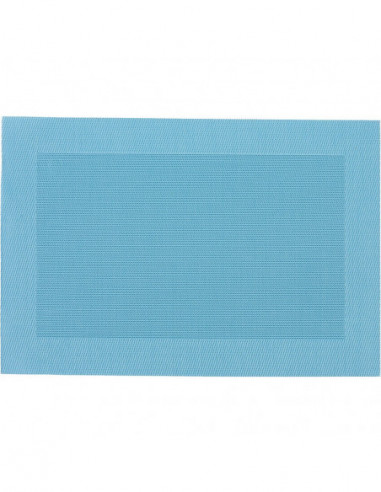 DIFFUSION 411394 Set de table rectangulaire pvc bleu - 30 x 45 cm