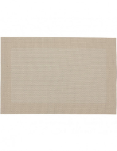DIFFUSION 411405 Set de table rectangulaire pvc beige - 30 x 45 cm