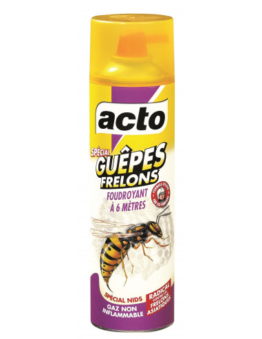 ACTO GUEP1 Insecticide guêpes et frelons pulvérisateur - 500 mL