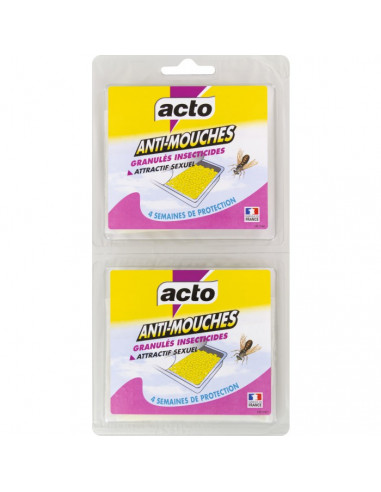 ACTO MUSCA1 Sachets de granulés anti-mouches - lot de 2 sachets x 20 g