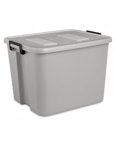 STERILITE 17426A06 Bac de rangement en plastique gris - 75,7L, 57,7 x 47 x H.41 cm