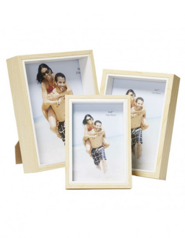 DIFFUSION 575940 Cadre photo (x3) - 10 x 15 cm, 13 x 18 cm et 15 x 20 cm