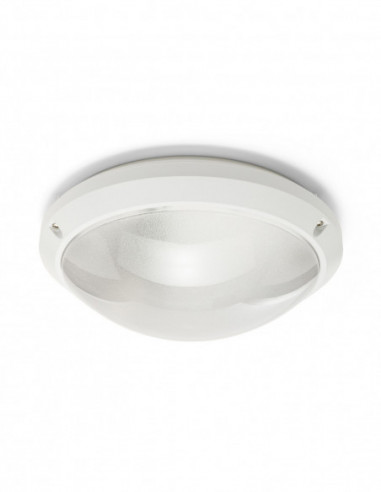 VELAMP PTLEDIK-E27 Plafonnier rond blanc - Ø27 cm, E27, IP54, IK10