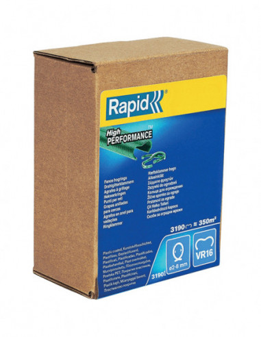 RAPID 40108809 MAXI PACK d'agrafes de grillage enduites de plastique vert VR16 de Rapid