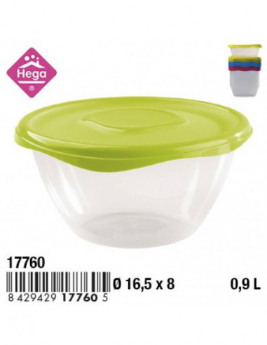 HOGAR 17760 Boîte ALTAMIRA plastique ronde 0,9 L