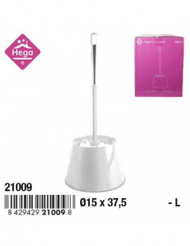 HOGAR 21009 Pot et brosse W.C. ARTICO blanc Ø 15 cm