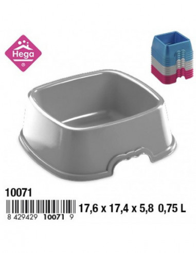 HOGAR 10071 Ecuelle BRACO carrée bleu/gris/magenta 0,75 L