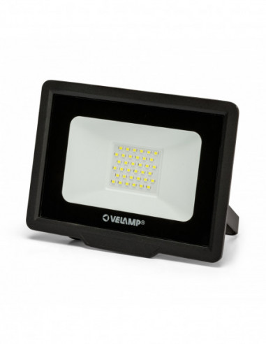 VELAMP IS755-5-4000K PADLIGHT5 Projecteur LED SMD noir - 30W, IP65, 4000K