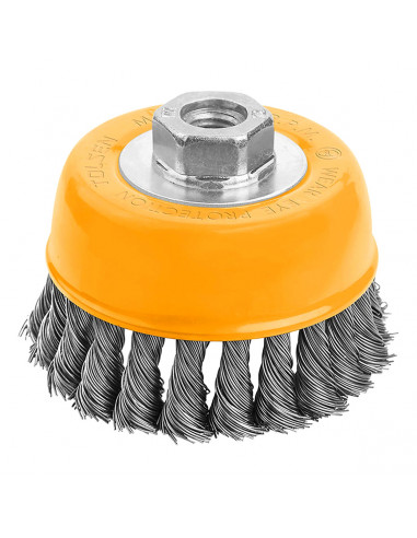 TOLSEN 77510 Brosse métallique à fils torsadés - 125 mm M14 x 2