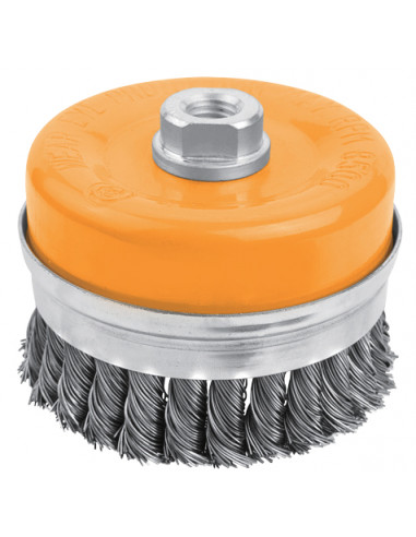 TOLSEN 77515 Brosse métallique à fils torsadés - 100 mm M14 x 2