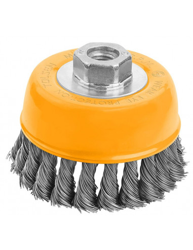 TOLSEN 77507 Brosse métallique avec fils torsadés - 75 mm M14 x 2