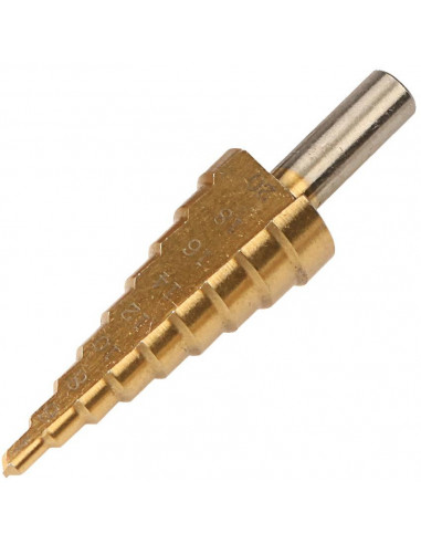 TOLSEN 75872 Mèche étagée titanium HSS 4-20 x 2 mm