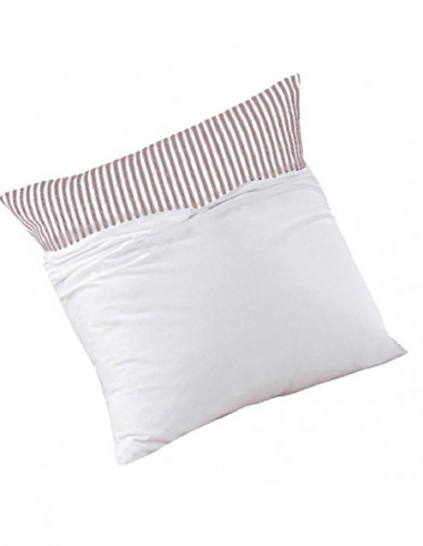 DIFFUSION 557933 Housse de coussin molleton carré blanc - 65 x 65 cm