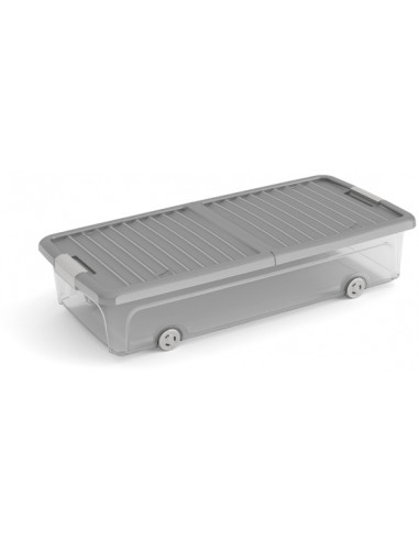 KIS Boîte de rangement plastique W BOX L Gris - 37 x 74 x 16,5 cm 35 L