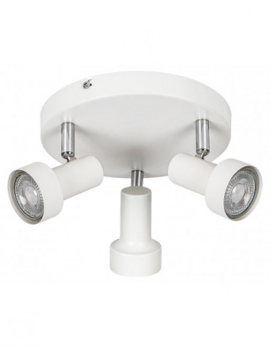 RABALUX 5356 Spots Lampes KONRAD métal blanc - GU10 3x MAX 50W