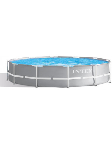 INTEX 26712NP Piscine tubulaire PRISM FRAME ronde - Ø3,66 x H.0,76 m