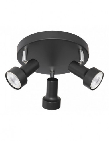 RABALUX 5324 Spots Lampes KONRAD noir - GU10 3x MAX 50W