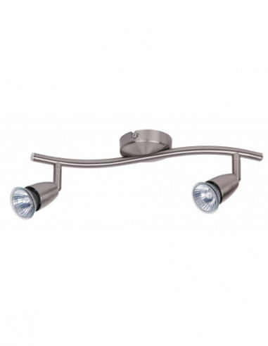 RABALUX 5992 Spots Lampes NORMAN chrome satiné - GU10 2x MAX 50W