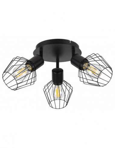 RABALUX 3536 Spots Lampes BELANO métal noir - E27 3x MAX 40W