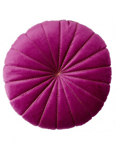 DIFFUSION 597877 Coussin rond velours aubergine - Ø40 cm