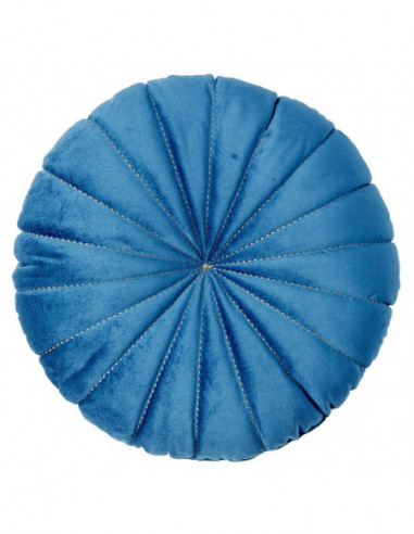 DIFFUSION 597882 Coussin rond velours bleu - Ø40 cm