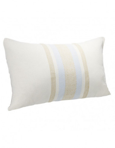 DIFFUSION 602471 Coussin jacquard rayure - 50 x 30 x 4 cm