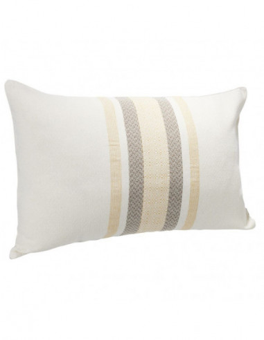 DIFFUSION 602476 Coussin jacquard rayure - 50 x 30 x 4 cm