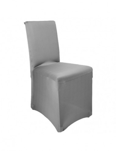 DIFFUSION 410015 Housse de chaise uni gris - 44 x 39 x 91 cm