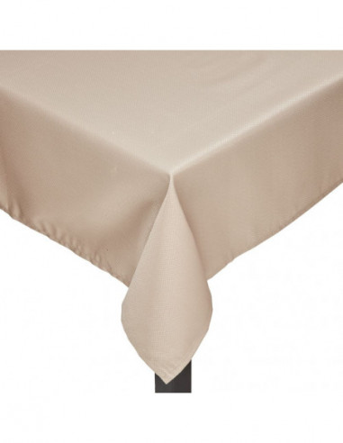 DIFFUSION 574318 Nappe rectangulaire uni taupe en Polyester - 140 x 250 cm