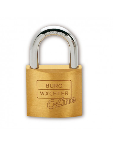 BURG WACHTER Cadenas à cylindre laiton anse acier 222 C 30 SB 16,2 x 8,8 x 4 cm